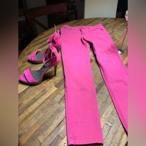 MK pink denim pants